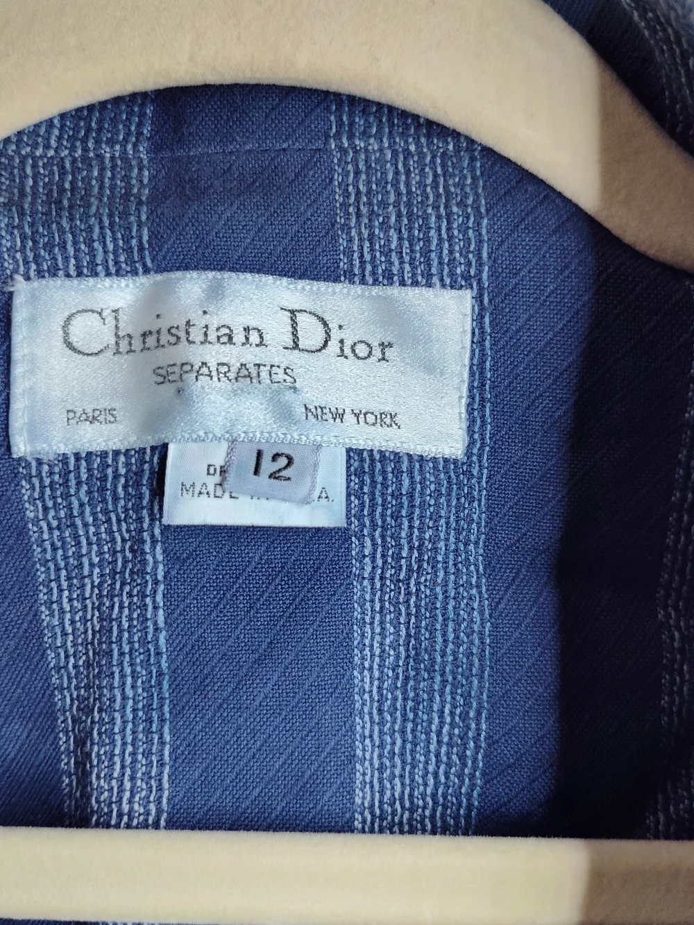 Dior Navy Striped Double-Breasted Women's Blazer
